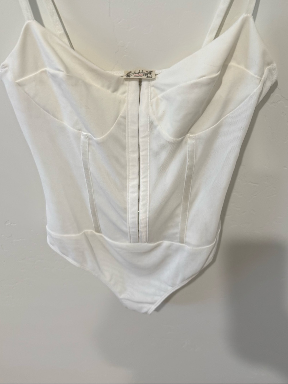 Intimately Free People Night Rhythm White Ivory Corset Bodysuit Womens Small - Picture 3 of 9